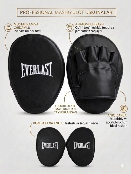 Boks lapasi Everlast, professional mashg'ulotlar uchun - 