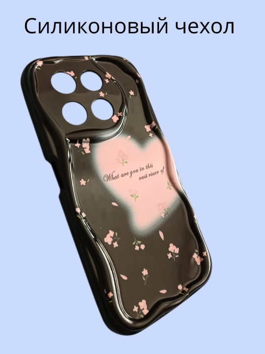 Honor X 7D smartfoni uchun g‘iloflar, gulli dizayn, romantik uslub, atirgullar bilan