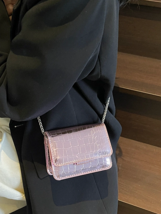 Ayollar uchun mini sumka, zanjirli, yelkaga osiladigan sumkacha