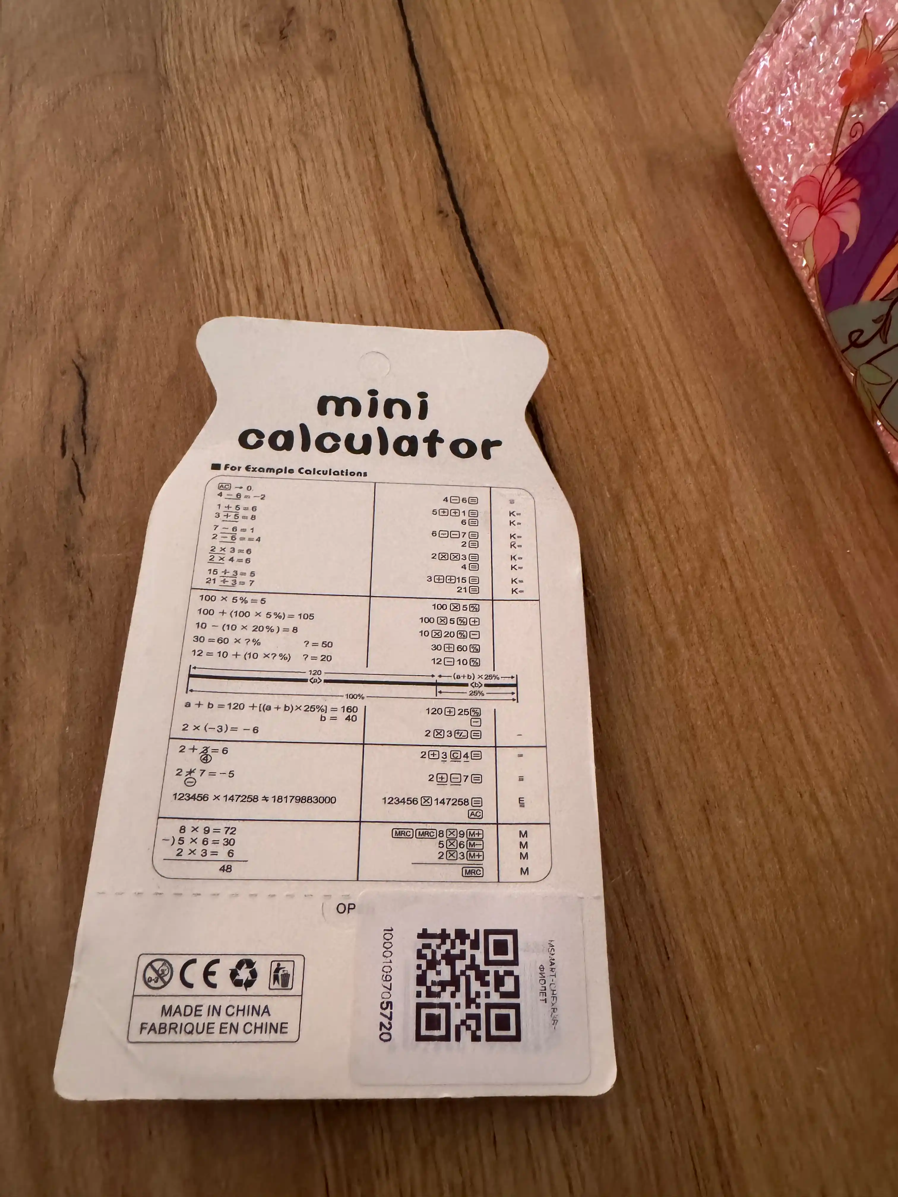 Cho'ntak elektron kalkulyatori, maktab uchun ixcham kalkulyator, o'qish, ofis va uy uchun