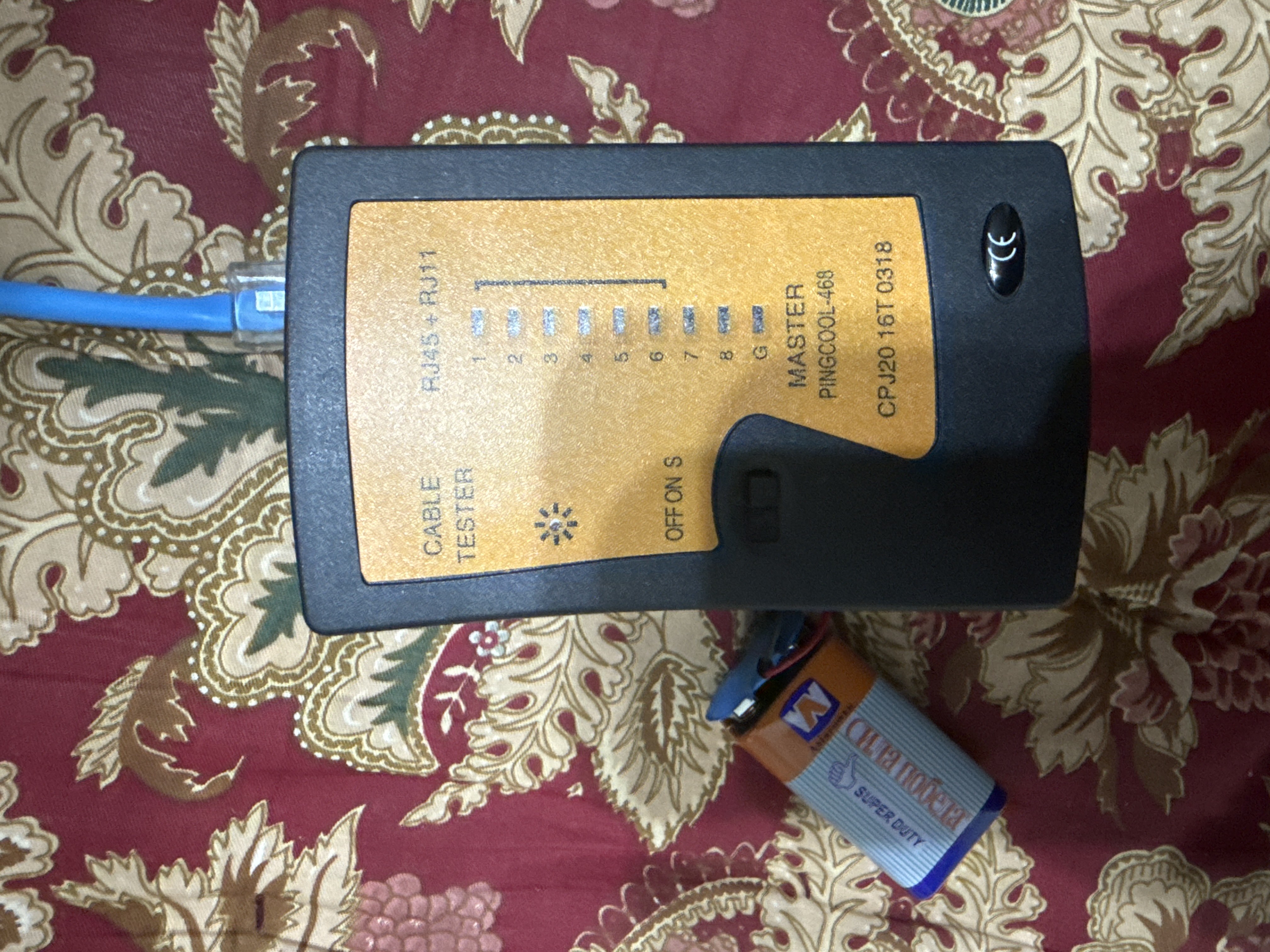 Tester tarmoq kabelini tekshirish uchun LAN RJ45 va RJ11 