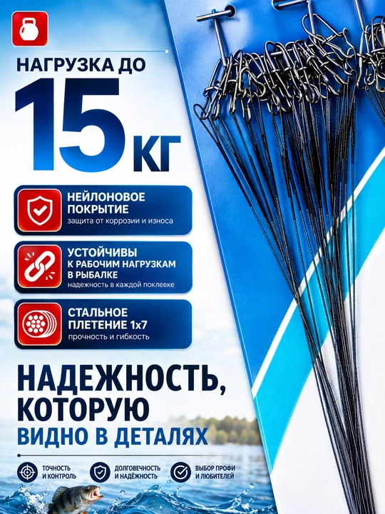 Готовый карповый монтаж-поводок