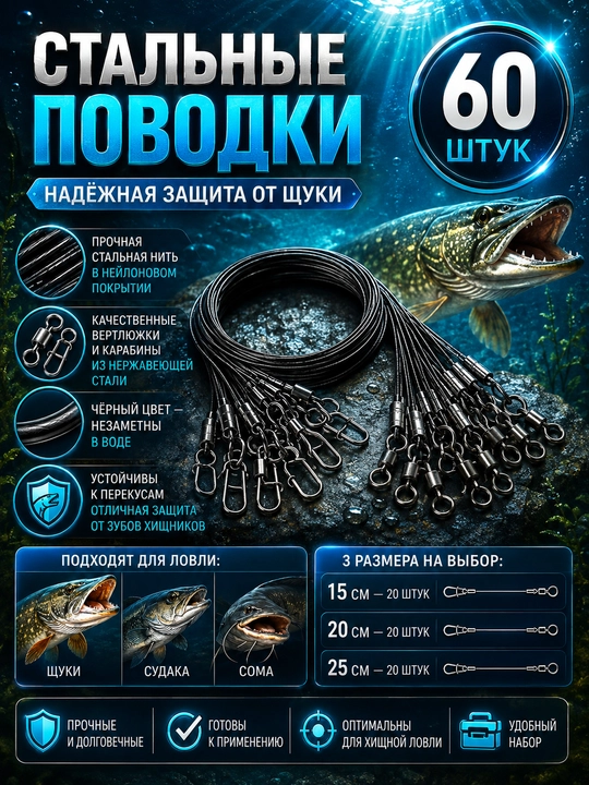 Готовый карповый монтаж-поводок