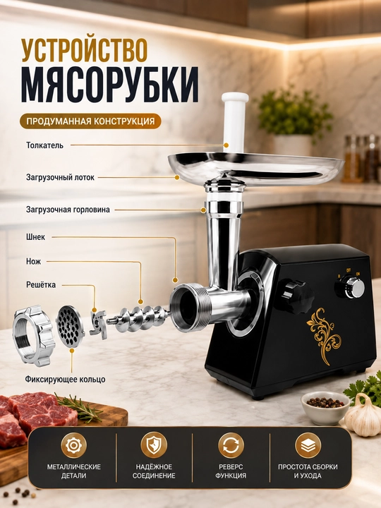 Электрическая мясорубка/мясорубка для мяса и фарша/измельчитель мяса для приготовления