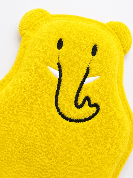 Детская мягкая мочалка-варежка «Слоник» для купания и душа