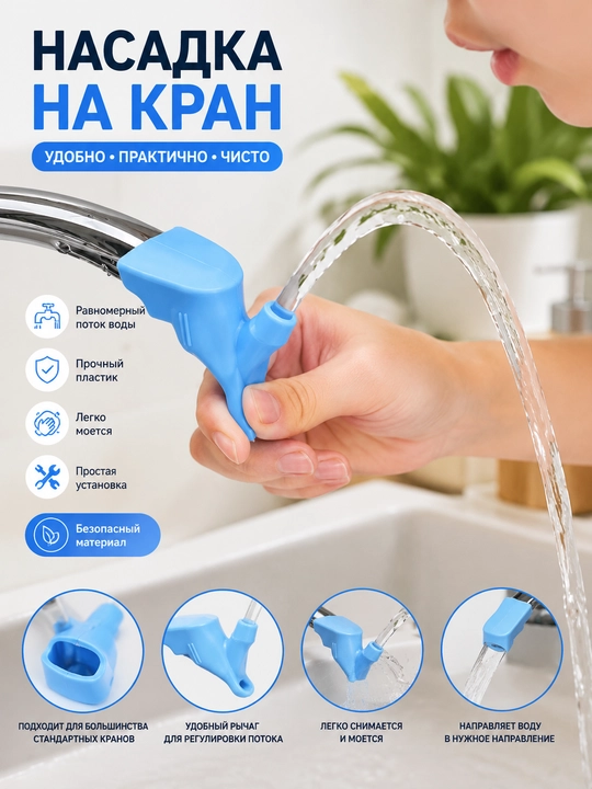 Насадка на кран для воды, универсальный удлинитель слива, случайный цвет