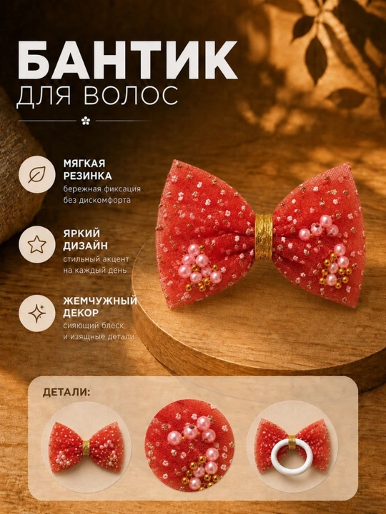 Soch uchun bantikli rezinka, qizlar uchun zamonaviy bezakli aksessuar, chiroyli rezinka - 
