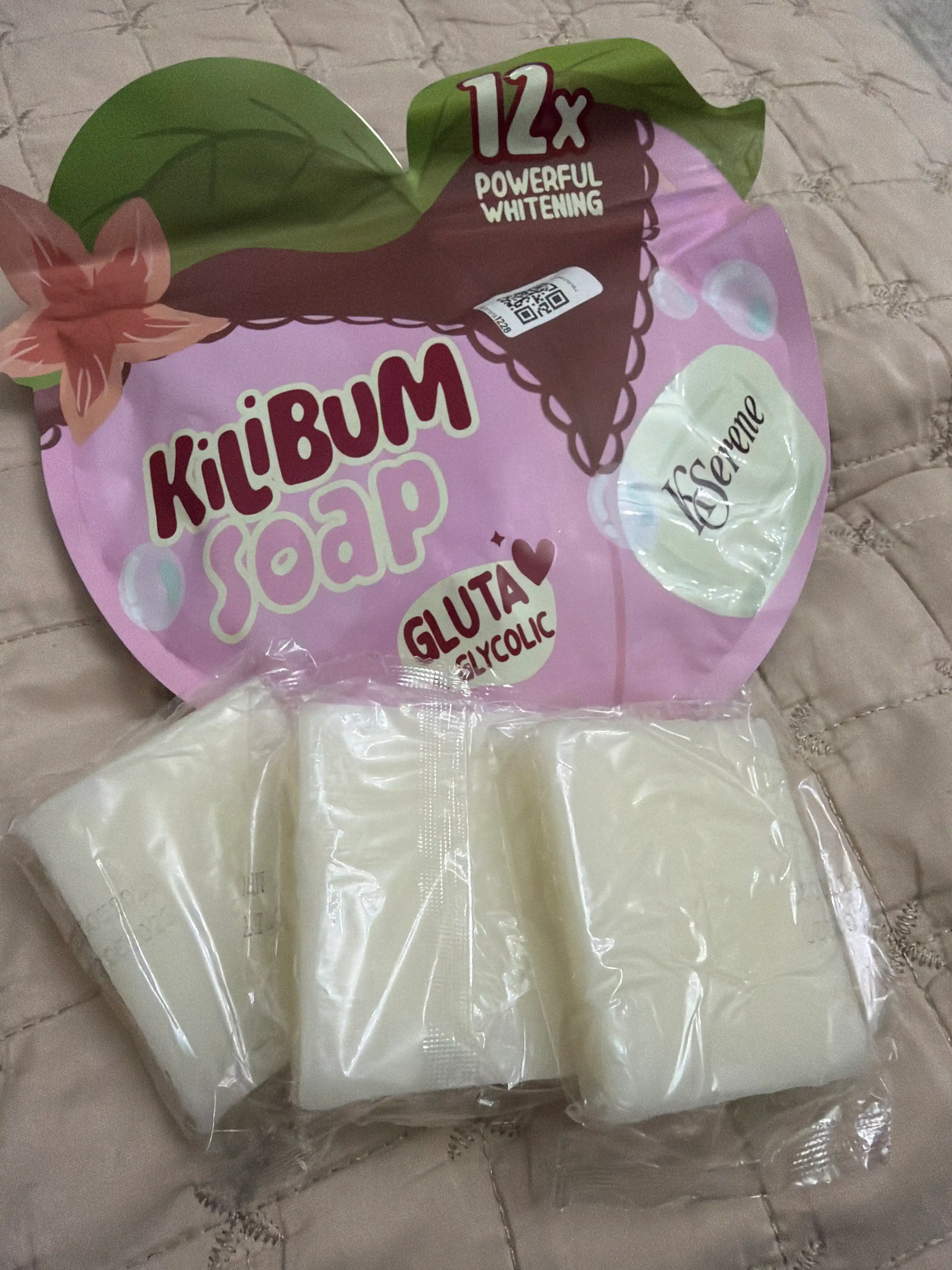 Yuz va tana uchun oqartiruvchi sovun, glutation va glikol kislotasi bilan