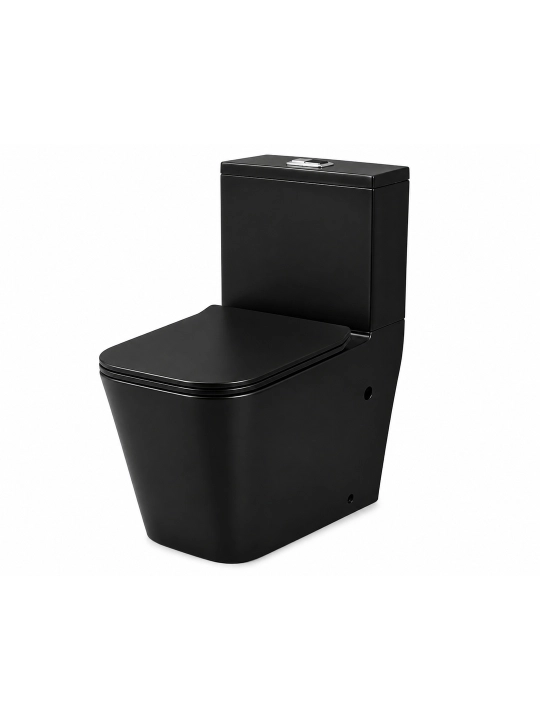 Unitaz McPoLoo MTL13418P-MB qora rang, zamonaviy dizayn - 