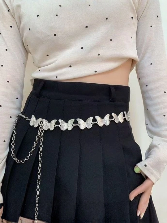 Ayollar uchun shohona zanjir, bel uchun nafis va estetik metall kamar