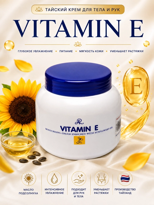Tailand tanasi va qo'l kremi E vitamini bilan - 