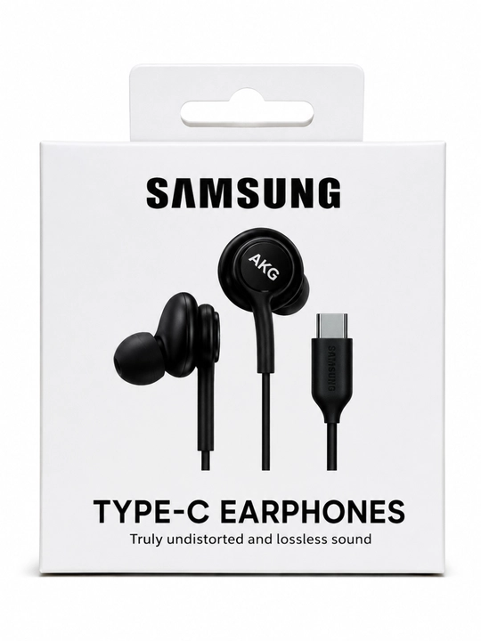 Проводные наушники Samsung Type-C AKG с микрофоном, чёрные