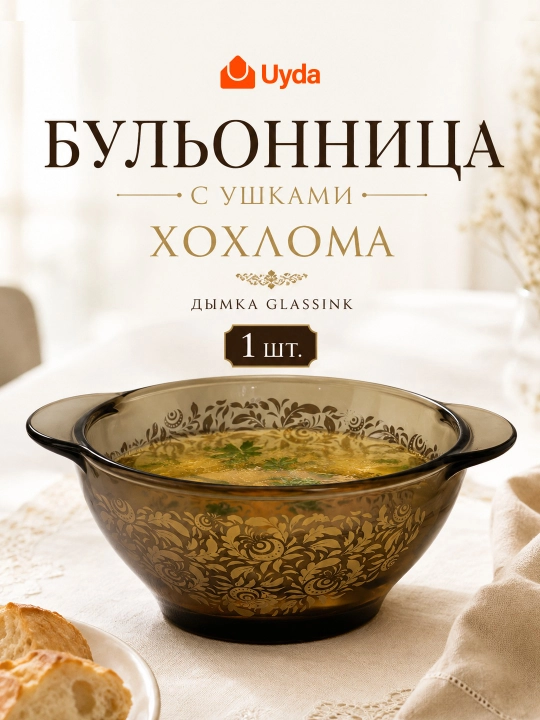 Бульонница 62419-12 с ушками, 510 мл