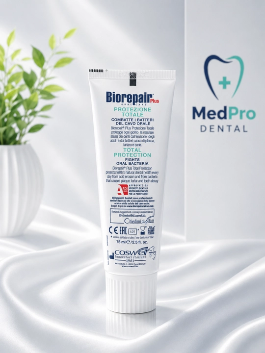 Biorepair Plus tish pastasi, emal va milk parvarishi, ftorsiz, 75 ml