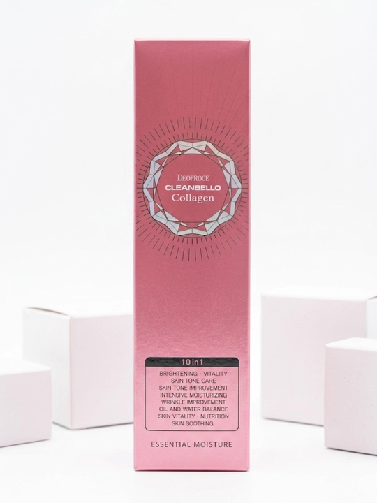 Deoproce Cleanbello Collagen Essential Moisture, 10 в 1, многофункциональный флюид, 200 мл