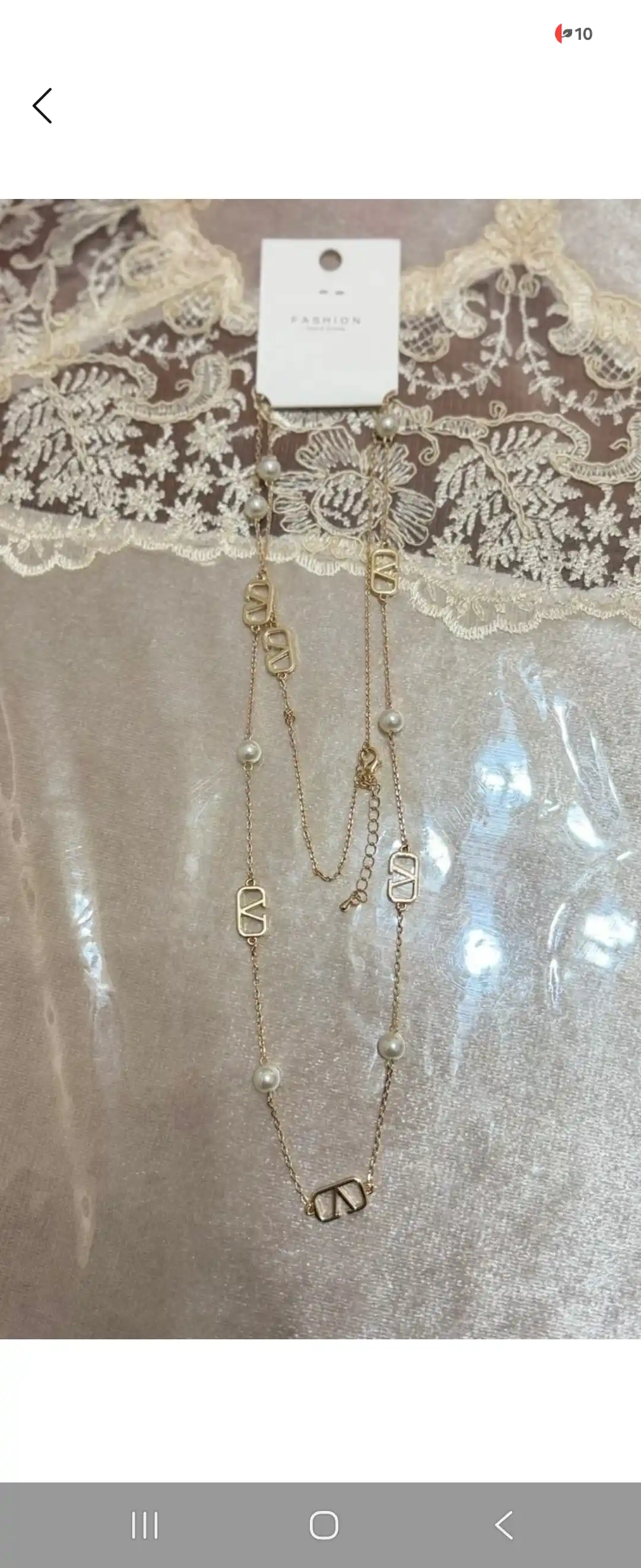 Женское длинное ожерелье