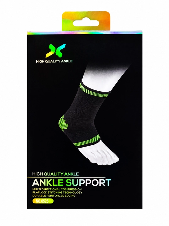 Бандаж на голеностоп ANKLE SUPPORT-8525, эластичный компрессионный спортивный бандаж