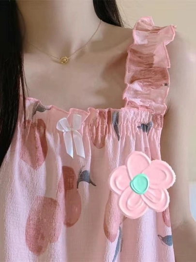 Ayollar tungi pijama ko‘ylak standart razmer — uy kiyimi, uyqu uchun pijama,uy kiyimi