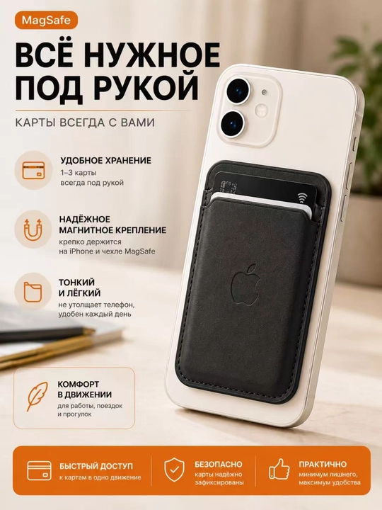Animatsiya va logotipli iPhone uchun charm karta ushlagichi - 