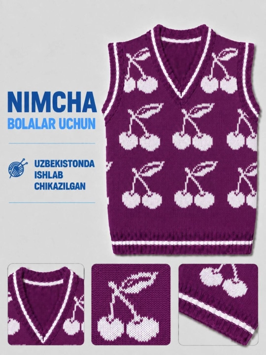 4 yoshli bolalar uchun issiq nimcha - turk ipidan to‘qilgan bolalar kiyimi - 