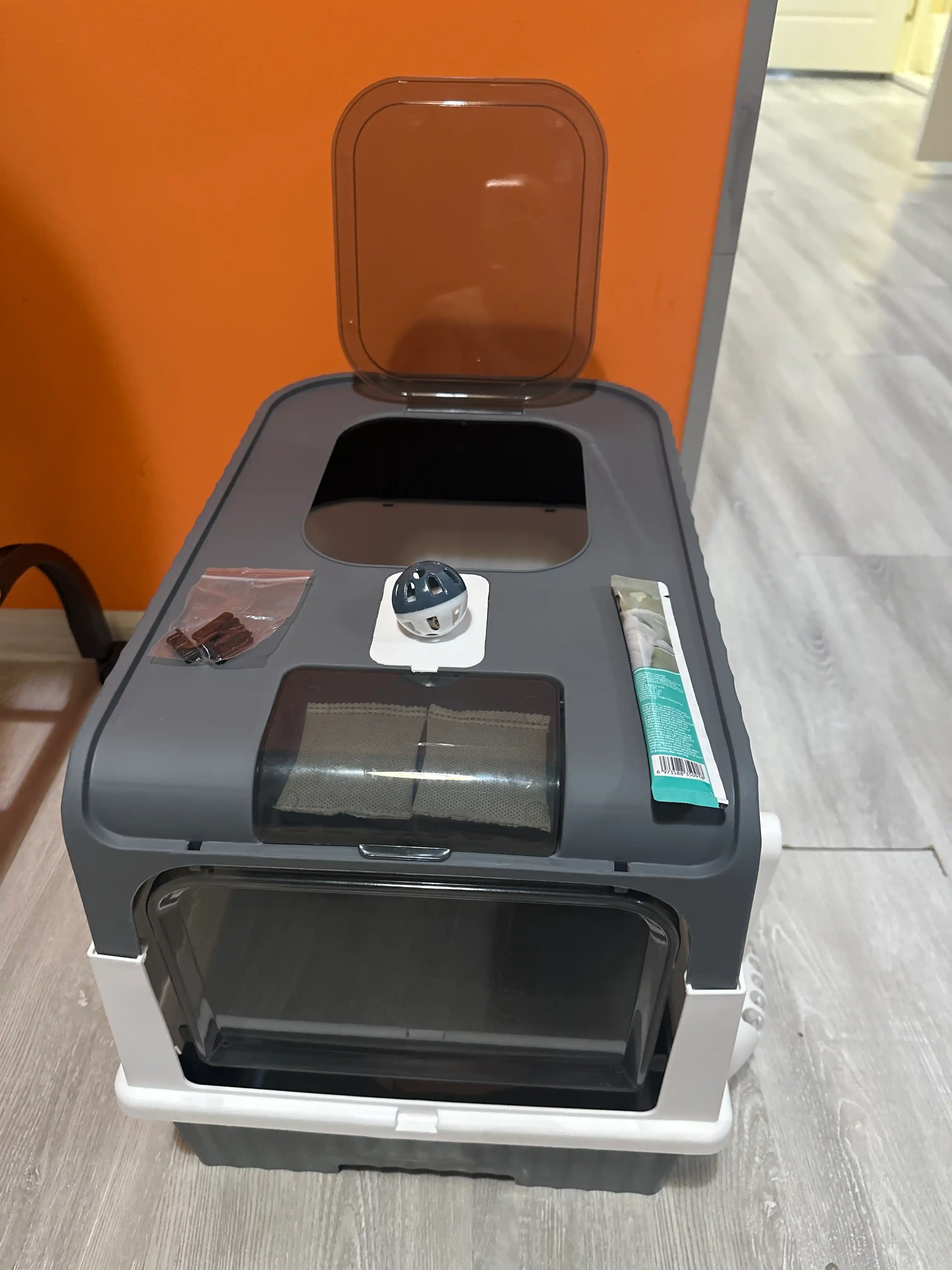 Лоток для кошек, универсальный закрытый лоток-туалет для кошек, с совком, дезодорантом