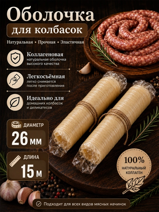 Gril va barbekyu kolbasalari uchun tabiiy kollagen qobiq, uy sharoitida kolbasa tayyorlash - 