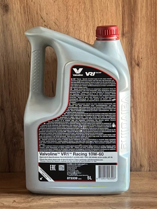 Sintetik motor moyi Valvoline VR1 Racing 10W-60, 5L