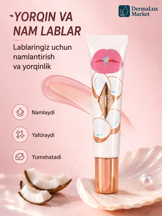 Charlotte Tilbury Candy Fig, цветной блеск-бальзам для губ, 1,4 мл