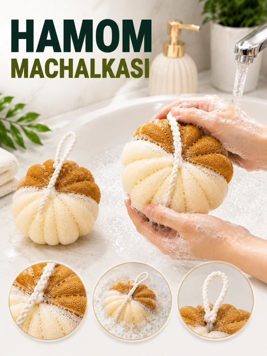 Dush uchun neylon mochalka, gipoallergen yumshoq va sifatli 1dona va 1 juft
