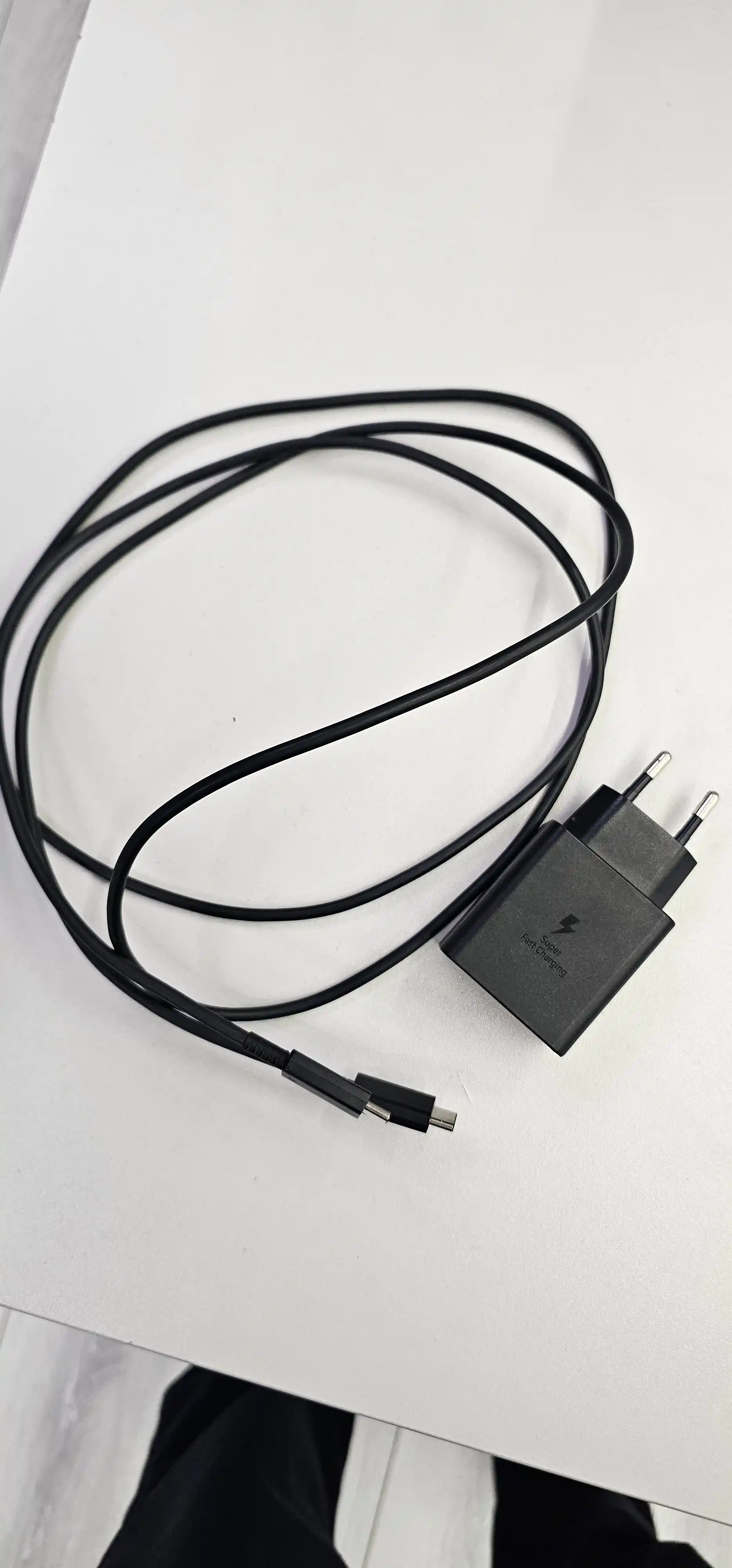 Samsung 45W Type-C zaryadchik, adapter (kabel bilan) Fast Charging 2.0 - tezkor zaryadlash