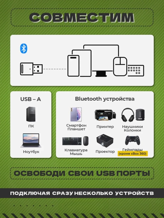 Bluetooth adapter USB 5.0v, 5.1v, 5.3v, 5.4v, 5.5v, 6.0v