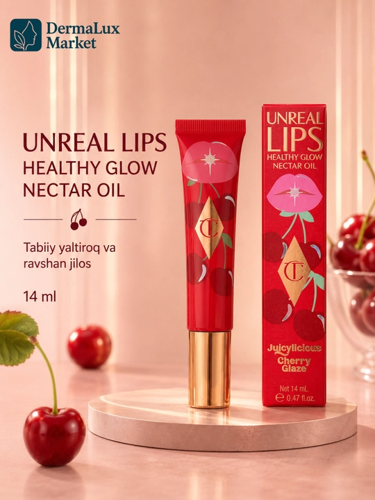 Charlotte Tilbury gilos tusli lab yaltirog‘i, namlovchi lip oil, 14 ml