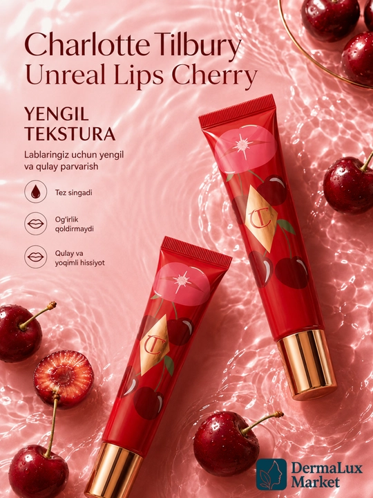 Charlotte Tilbury gilos tusli lab yaltirog‘i, namlovchi lip oil, 14 ml