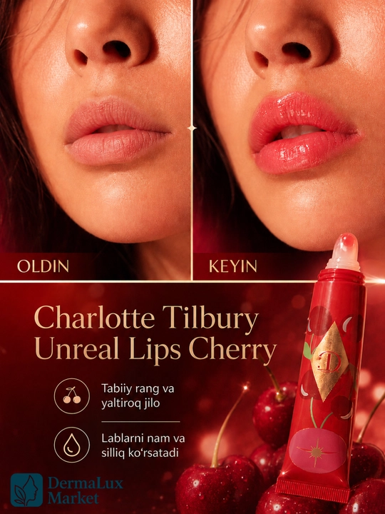 Charlotte Tilbury gilos tusli lab yaltirog‘i, namlovchi lip oil, 14 ml