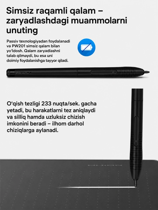 HUION Inspiroy H430P grafik plansheti
