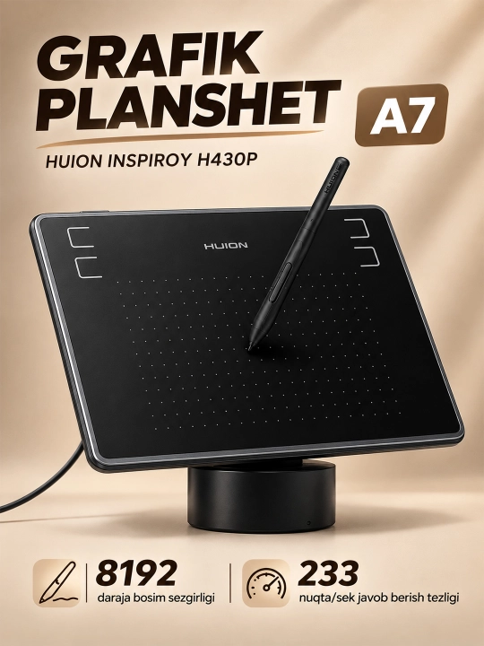HUION Inspiroy H430P grafik plansheti - 