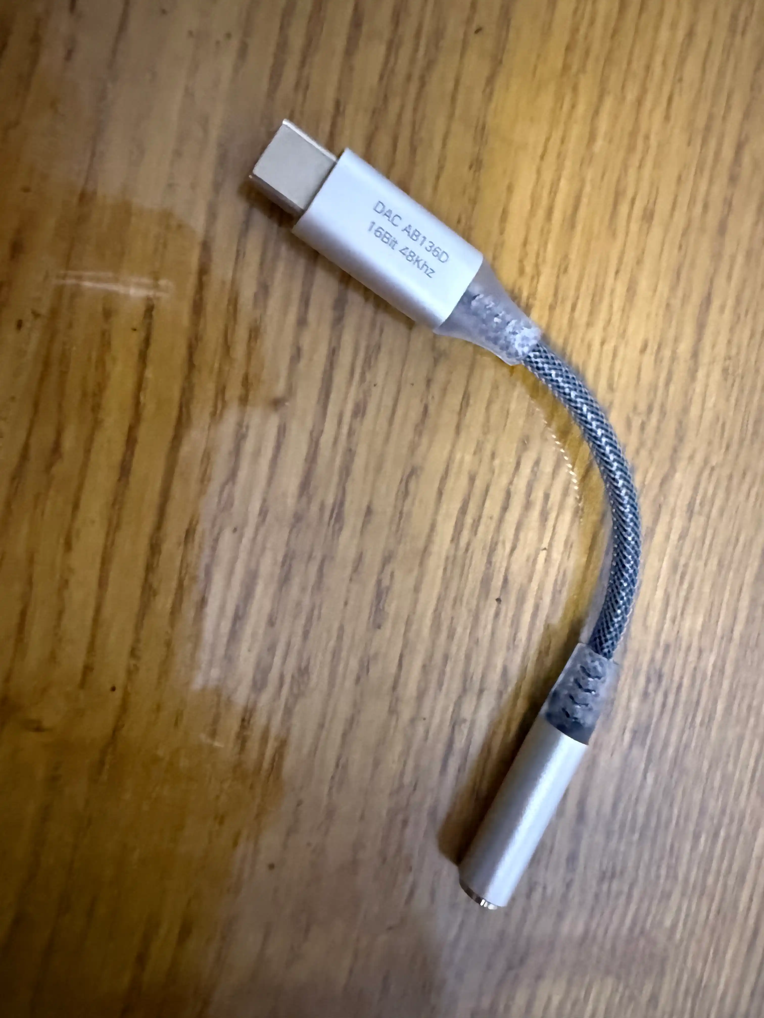 Kosen audio adapter Type-C dan 3.5mm jack quloqchinlar uchun perexodnik 16-32Bit/48-384kHz