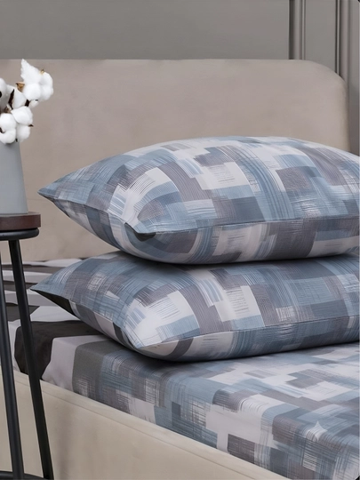 Двуспальное постельное бельё Super Satin евро размера (2 наволочки 50×70), 100% хлопок