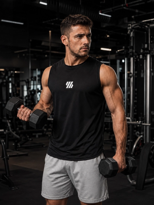 Sport zali va fitnes uchun erkaklar sport maykasi, mashg‘ulot va yugurish uchun futbolka