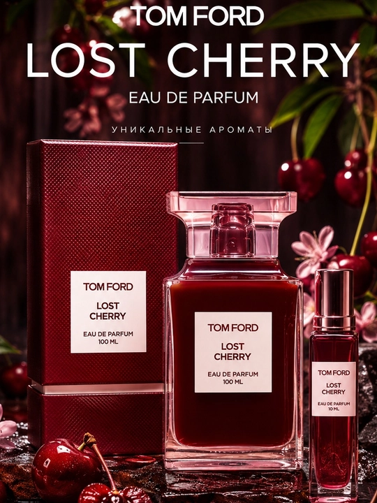 Духи женские, парфюмерная вода TOM FORD Lost Cherry, для женщин, пробник 100, 10, 5 мл