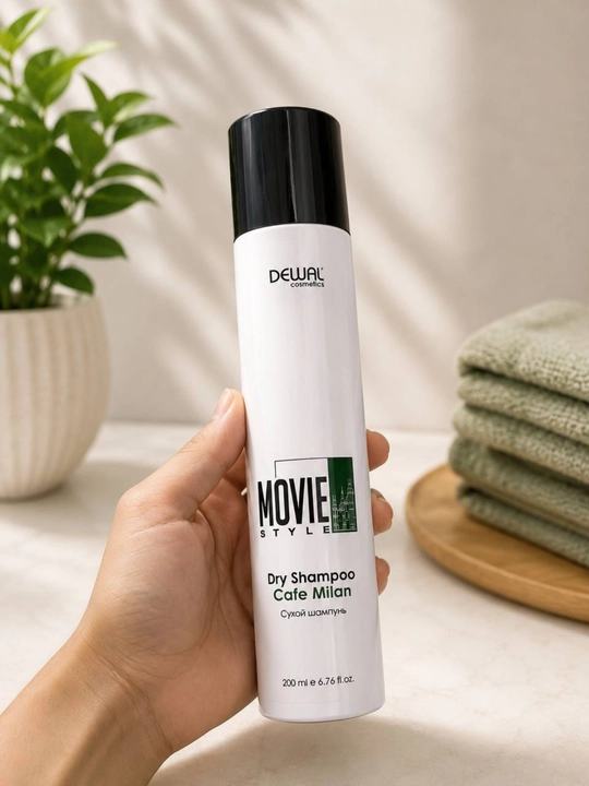 DEWAL Movie Style Cafe Milan quruq shampuni, 200 ml, sochlarning yangiligi, hajmi va parvarishi uchun