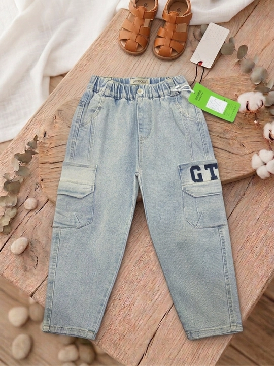 Bolalar va o'smirlar uchun zamonaviy keng jinsi shimlar (Boyfriend / Wide leg) - 