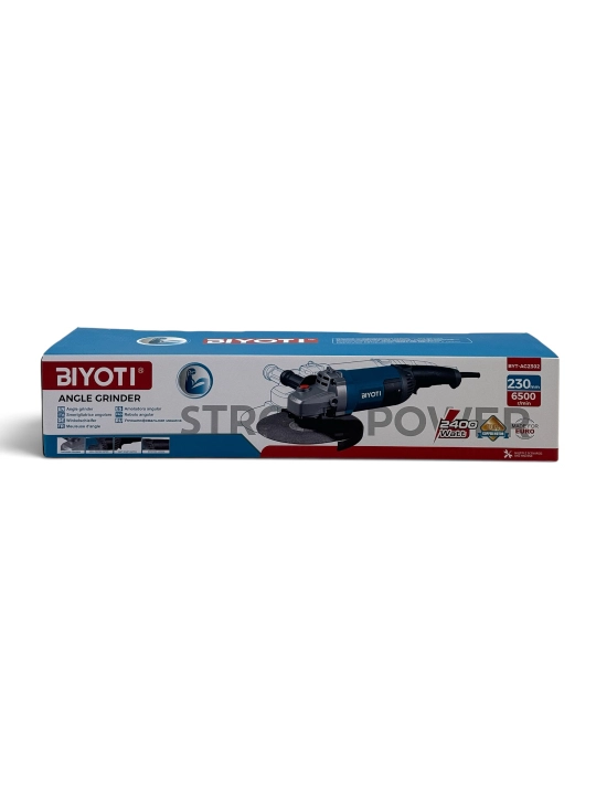 Болгарка BIYOTI BYT-AG2302 230 мм, 2400 Вт, 6500 об/мин