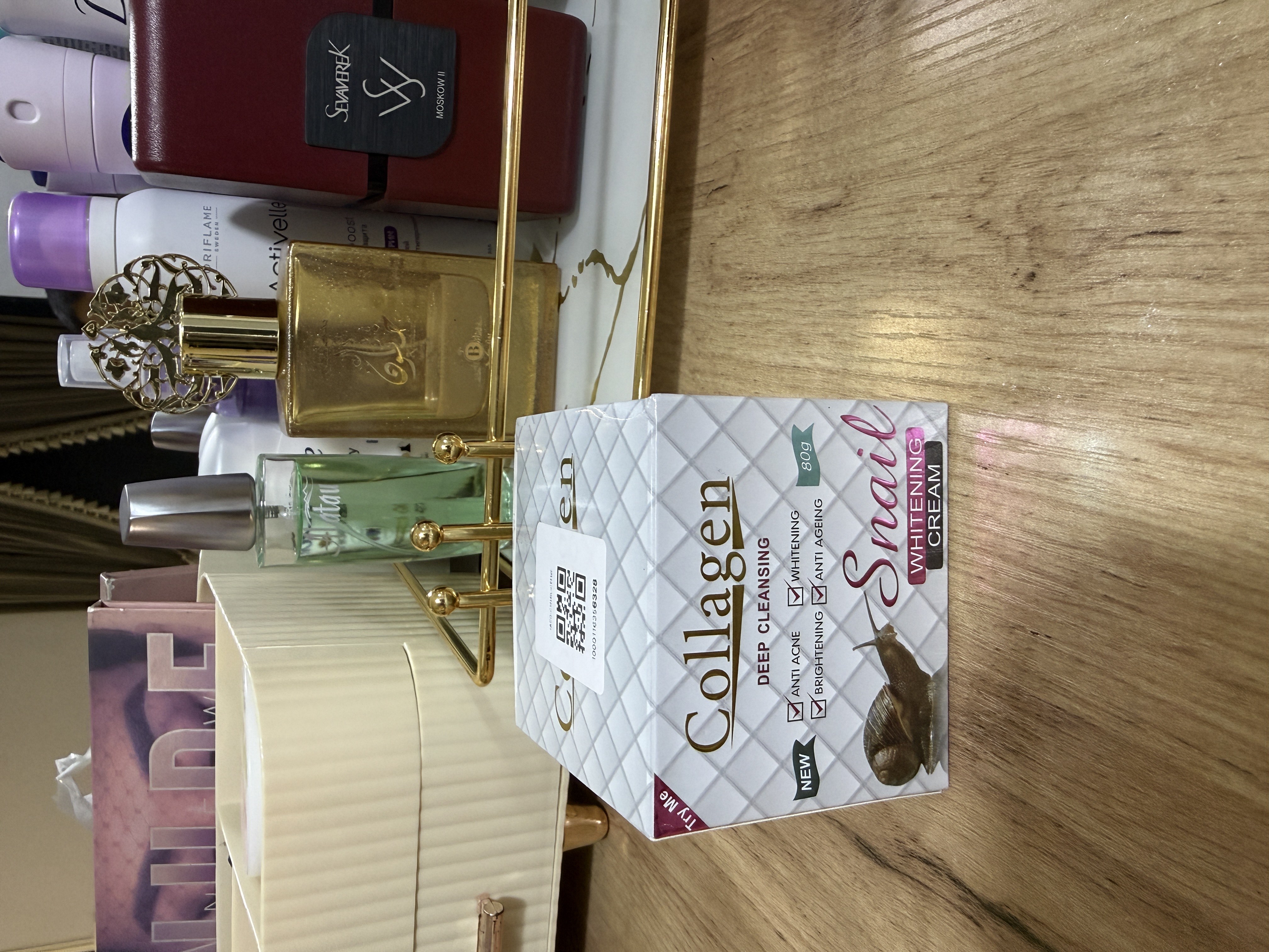 Oziqlantiruvchi, namlantiruvchi yuz uchun krem, shilliqurt ekstrakti Collagen, 80 gr