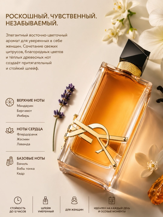 Ayollar uchun parfum gul iforli atiri YSL Yves Saint Laurent Libre parfyum 3-30 ml
