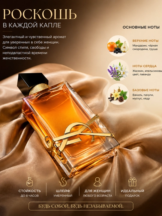 Ayollar uchun parfum gul iforli atiri YSL Yves Saint Laurent Libre parfyum 3-30 ml