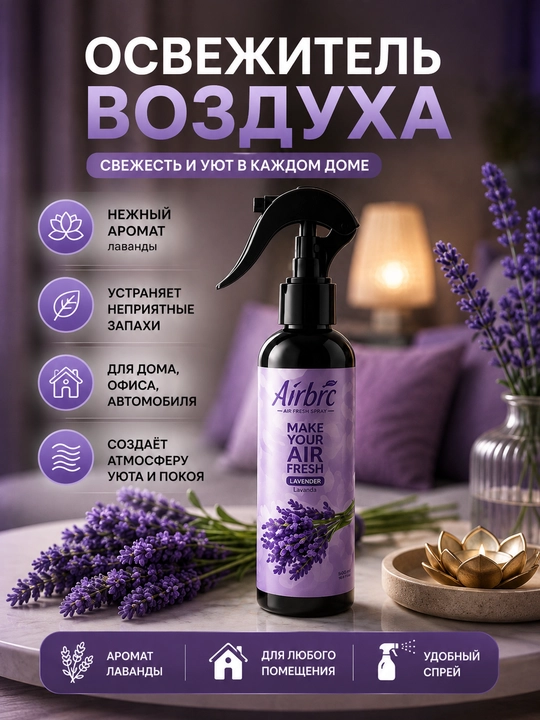 Havo xushbo‘ylantirgichi, avtomobil, uy va xona uchun aromatizator  220 gr - 
