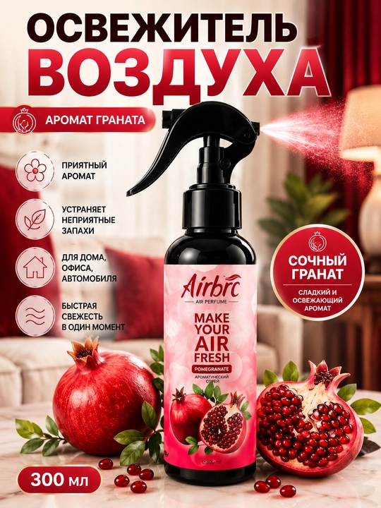 Havo xushbo‘ylantirgichi, avtomobil, uy va xona uchun aromatizator  220 gr - 