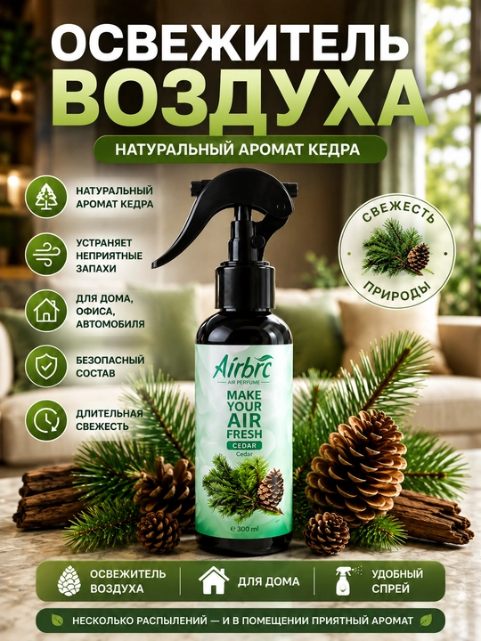 Havo xushbo‘ylantirgichi, avtomobil, uy va xona uchun aromatizator  220 gr - 