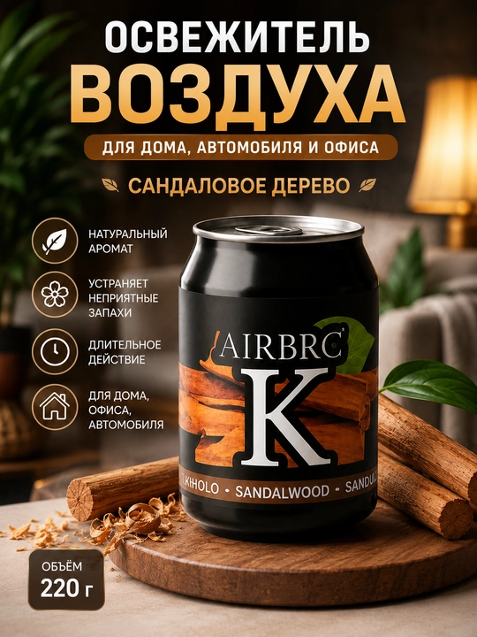 Havo xushbo‘ylantirgichi, avtomobil, uy va xona uchun aromatizator, 220 gr - 